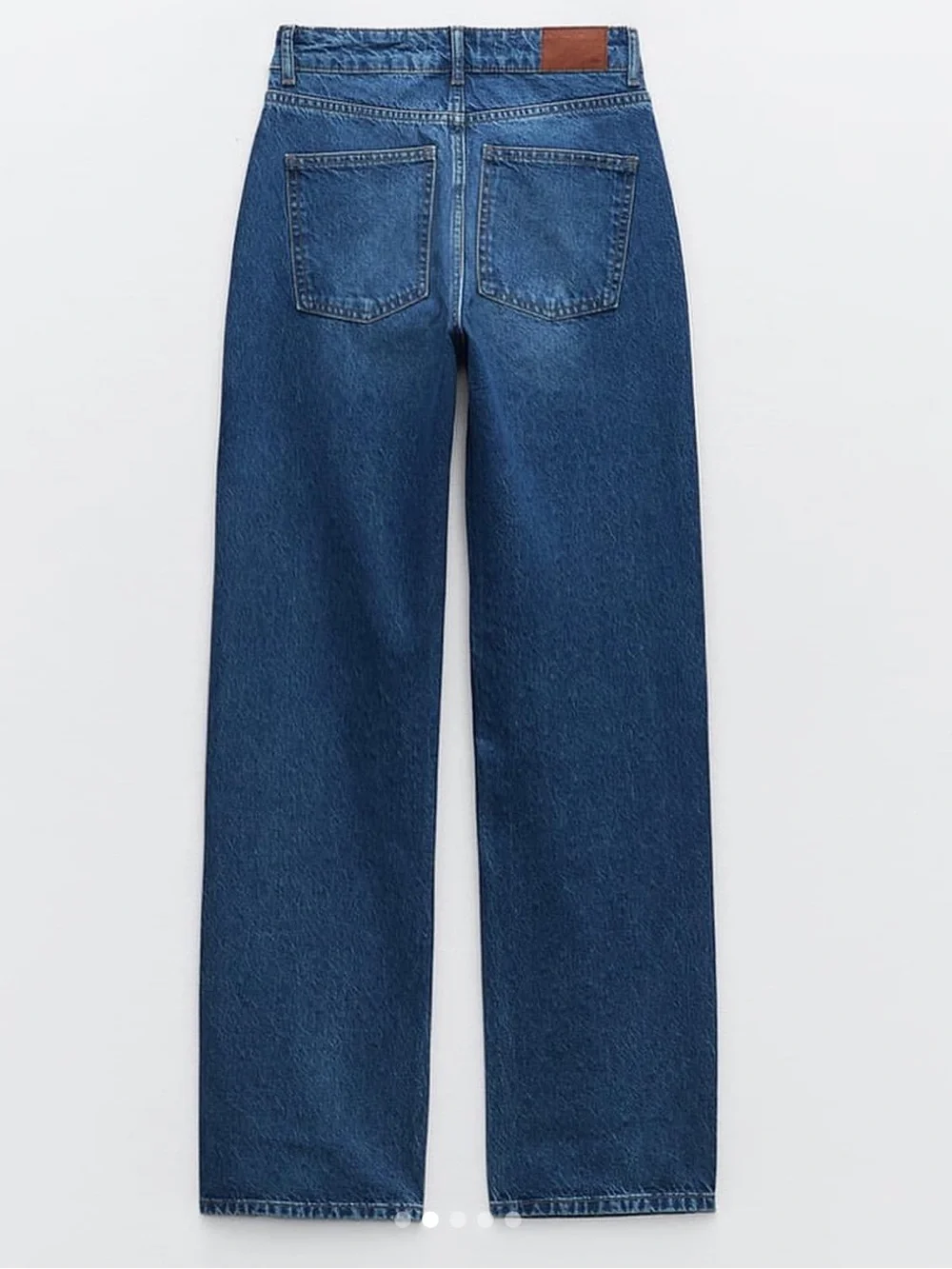 Zara Full Length Straight Cut Beaded Jeans with a High Waist